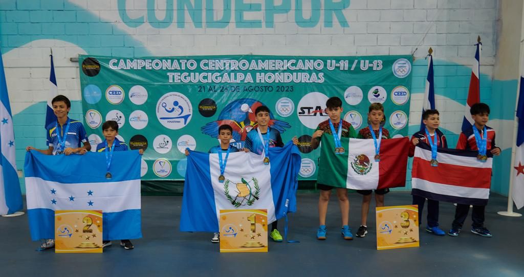 Honduras cosecha ocho medallas en el torneo C.A. de Tenis de Mesa