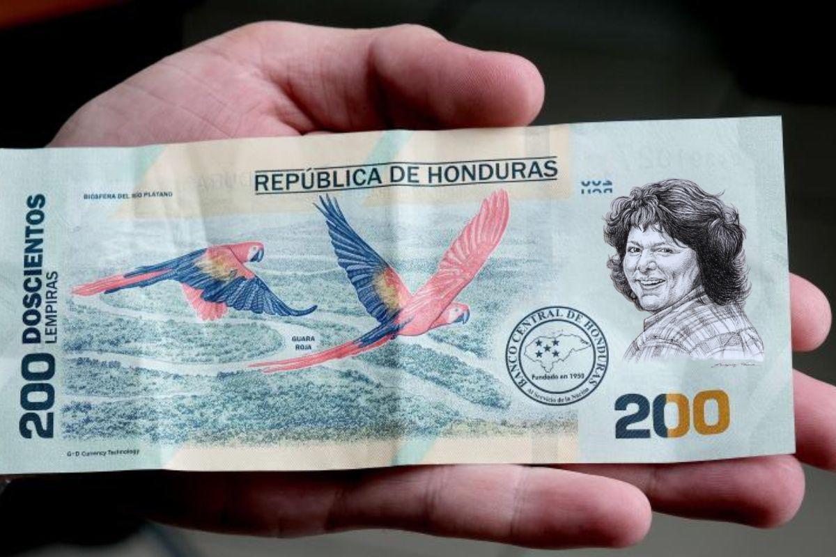 Billete de L200 ahora incluirá el rostro de la ambientalista hondureña Berta Cáceres