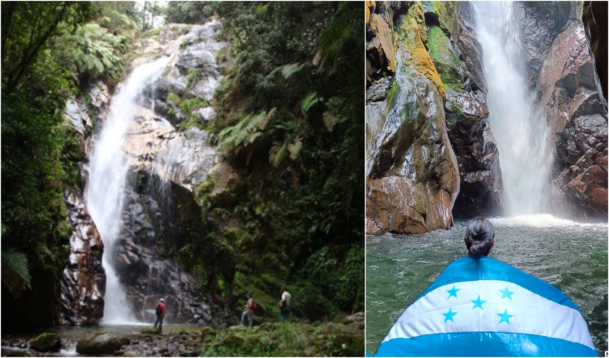 Cascada Las Golondrinas, en el Parque Nacional El Cusuco