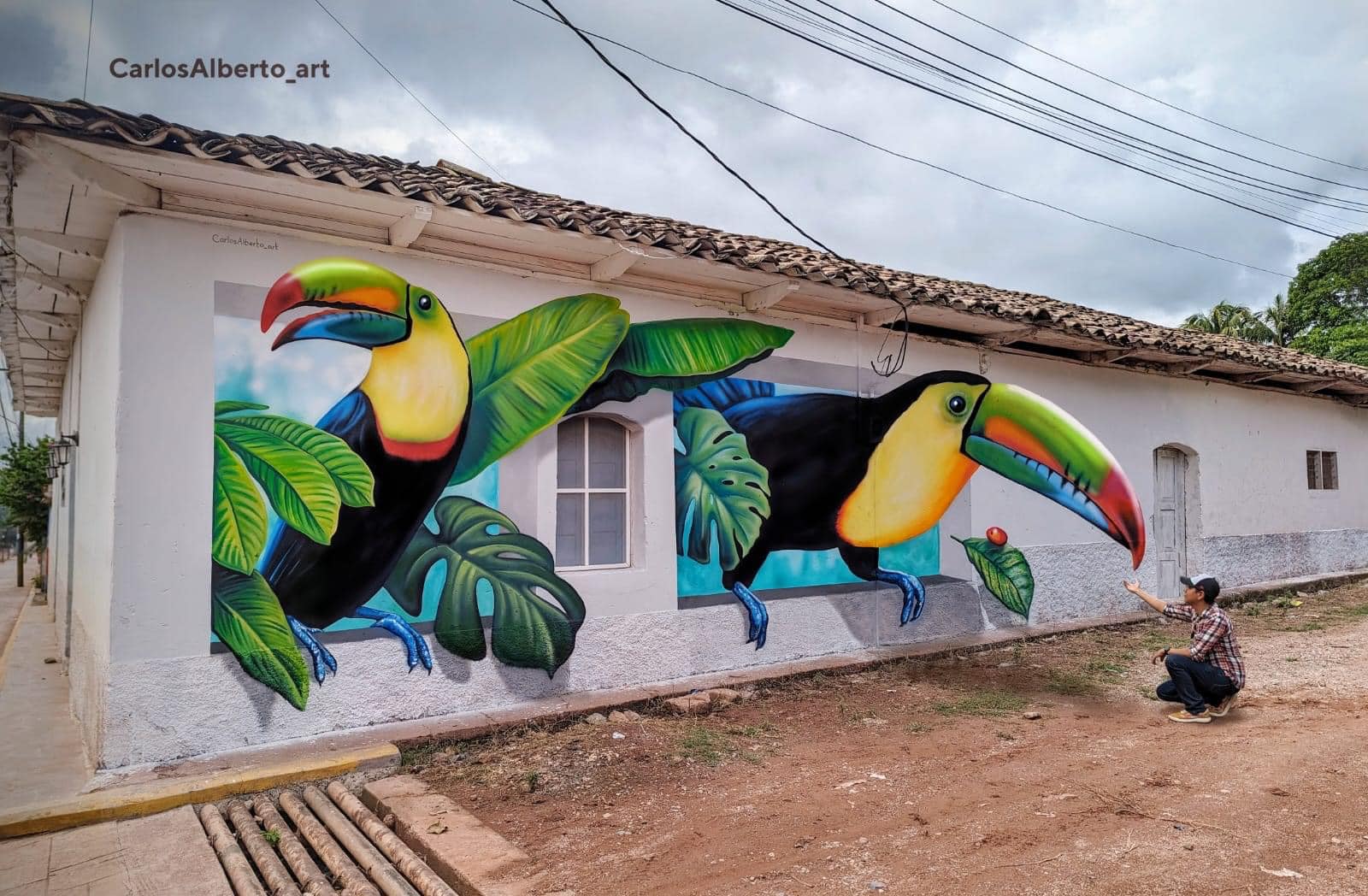 Artista mexicano pinta un increíble mural 3D en Santa Bárbara