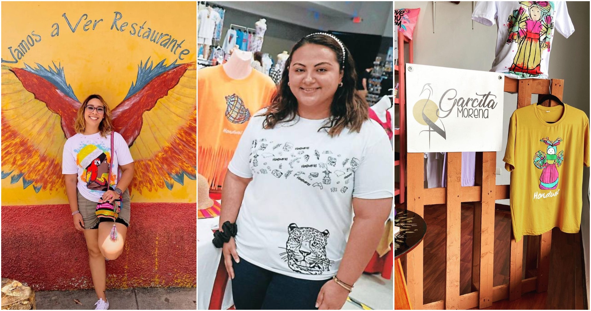 Hondureña crea camisetas que destacan la cultura catracha