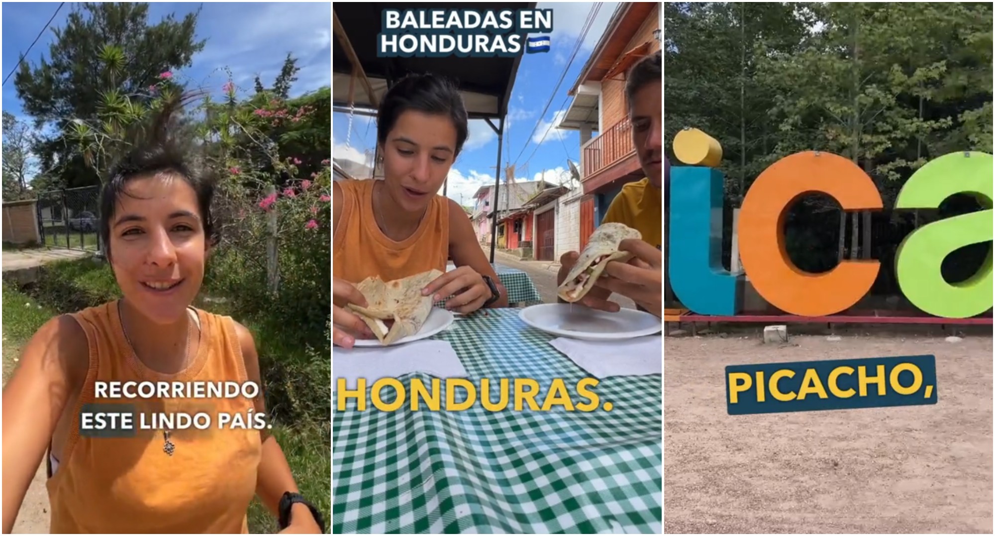 Pareja de tiktokers argentinos comparten lo mejor de su viaje a Honduras