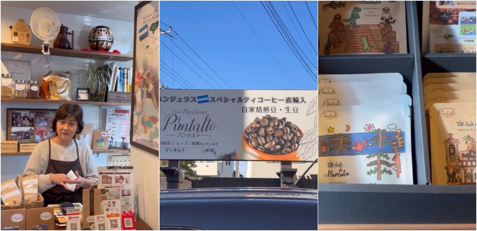 Japonesa vende café hondureño en su cafetería en Japón
