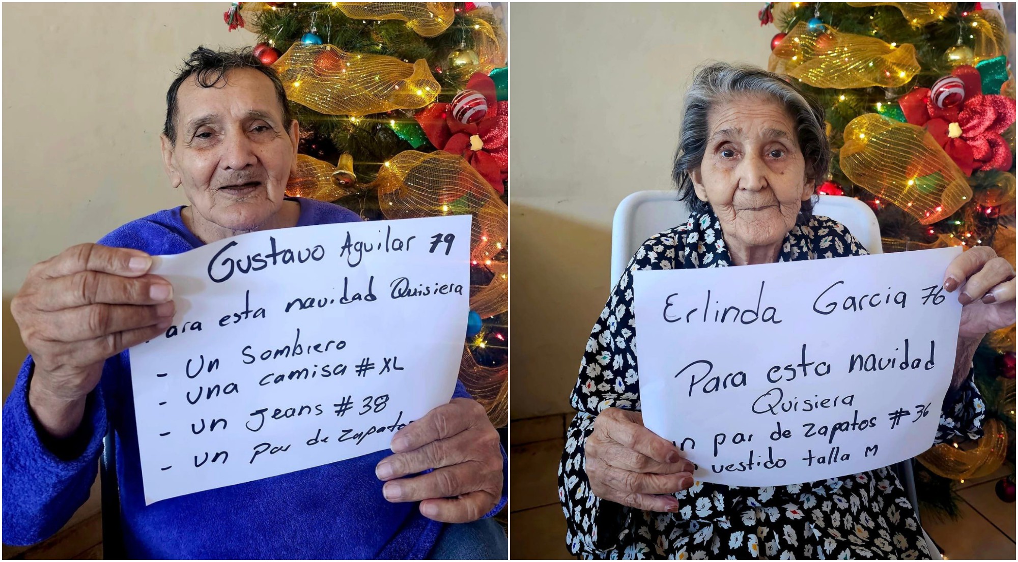 Asilo en Tegucigalpa comparte fotos de abuelitos y sus deseos para Navidad