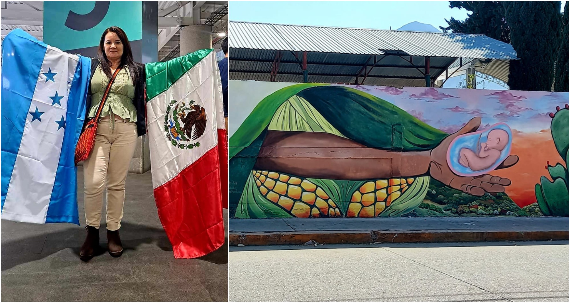 Hondureña participa en Encuentro Internacional de Muralismo en México