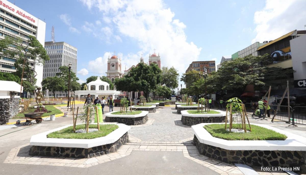 Desde hoy estará abierto el parque central de San Pedro Sula remodelado