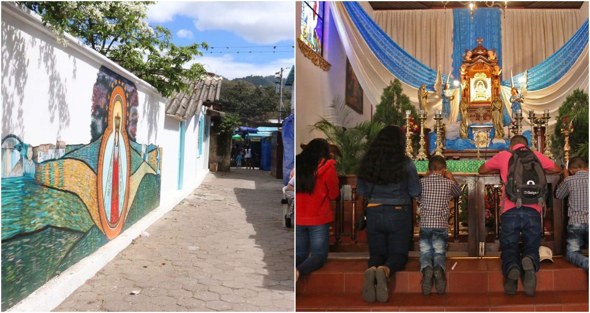 Alcaldía Municipal restauró el callejón de la Basílica con un mural de la Virgen de Suyapa