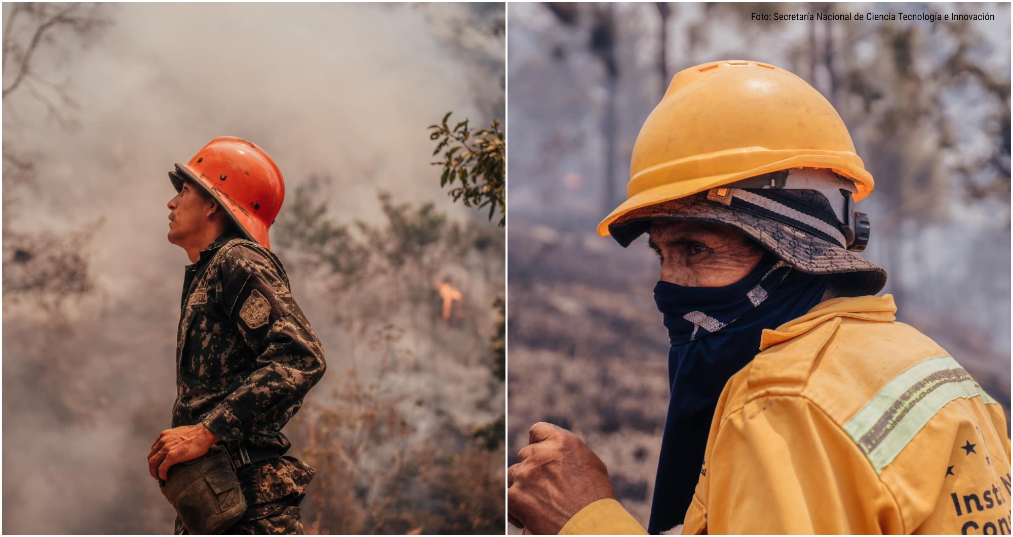 Héroes hondureños combatieron el incendio de La Tigra