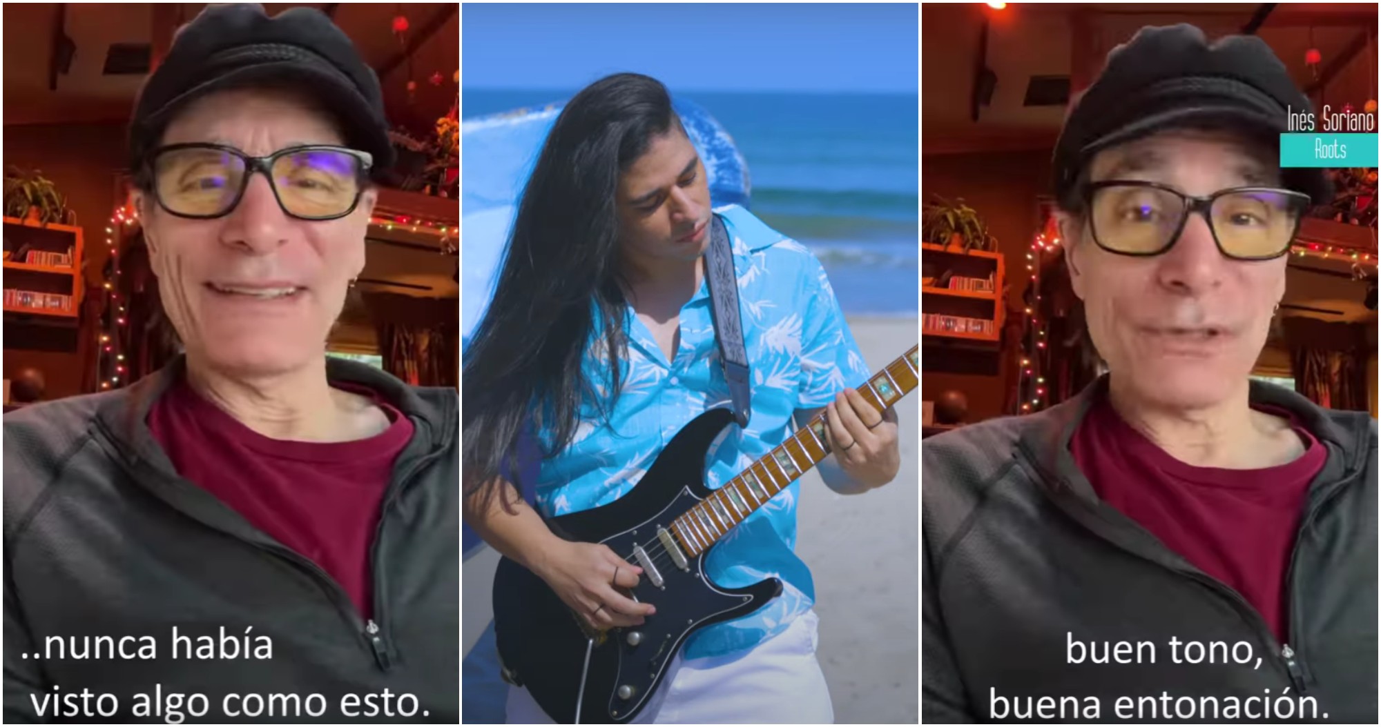 Famoso guitarrista Steve Vai elogió al sampedrano Inés Soriano