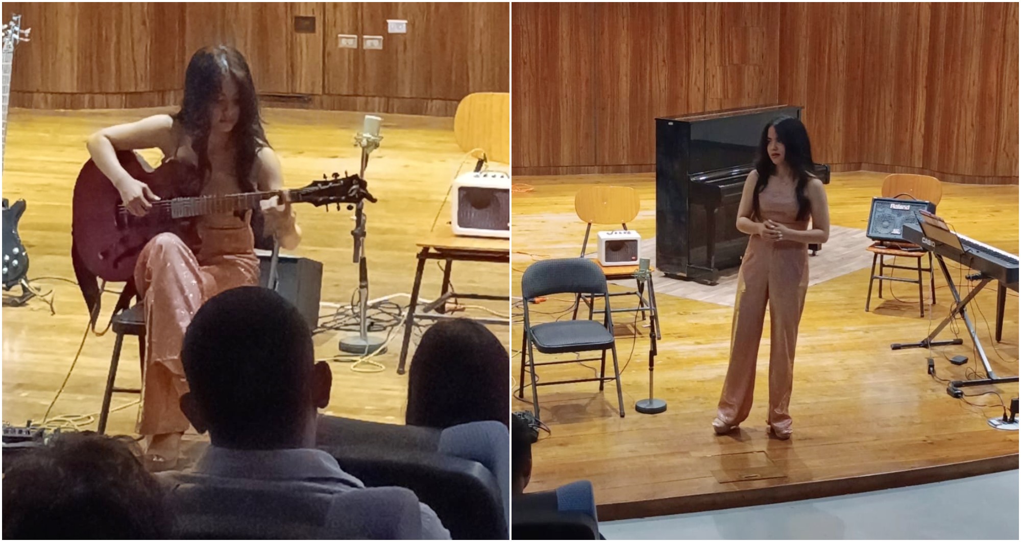 Valeria Padilla es la primera estudiante mujer de guitarra jazz en la UNAH