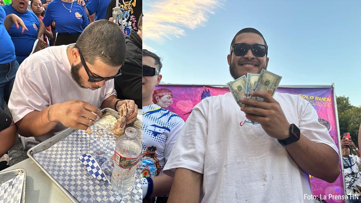 Hondureño se comió una baleada de 26 pulgadas en 2:44 minutos