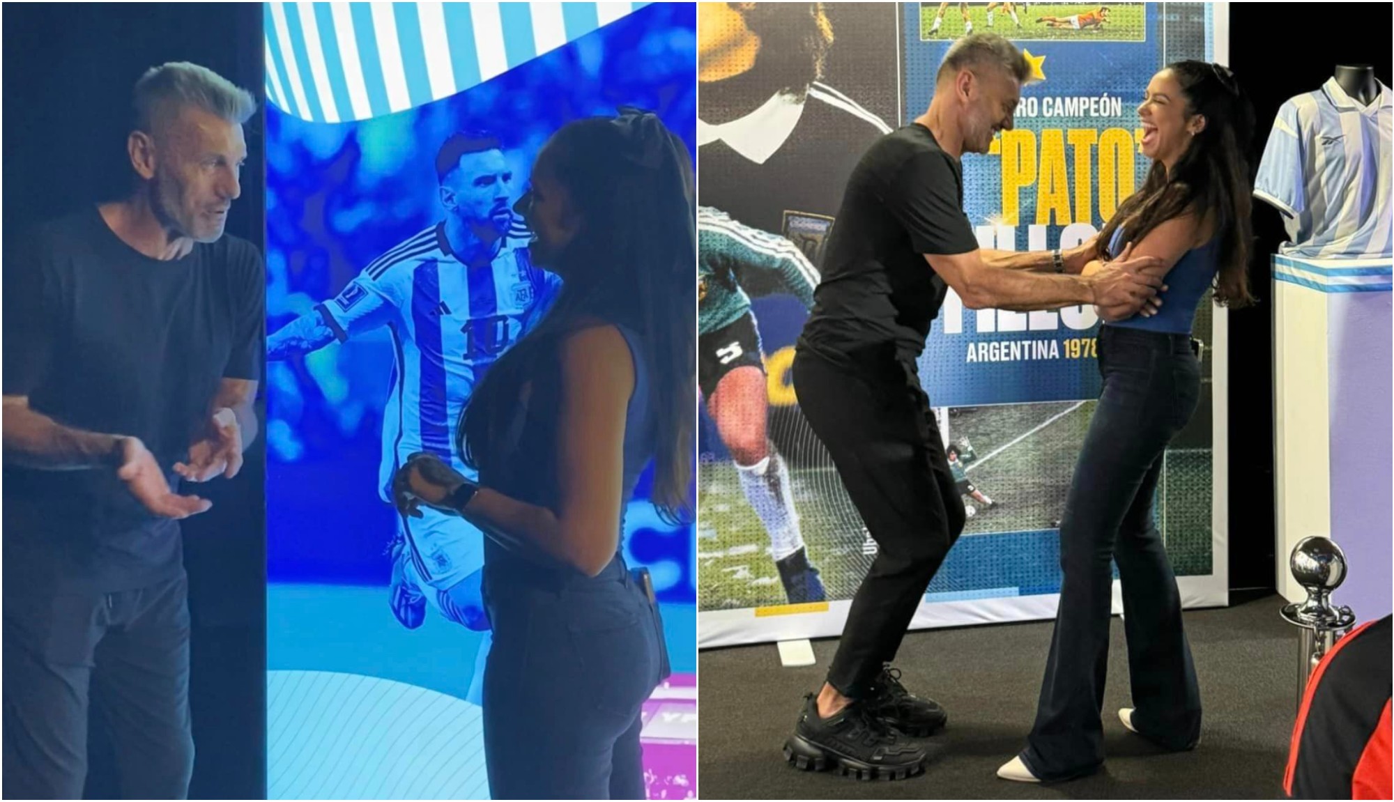 Ana Jurka recibió un tour en el Museo Albiceleste en Miami por Sergio Goycochea
