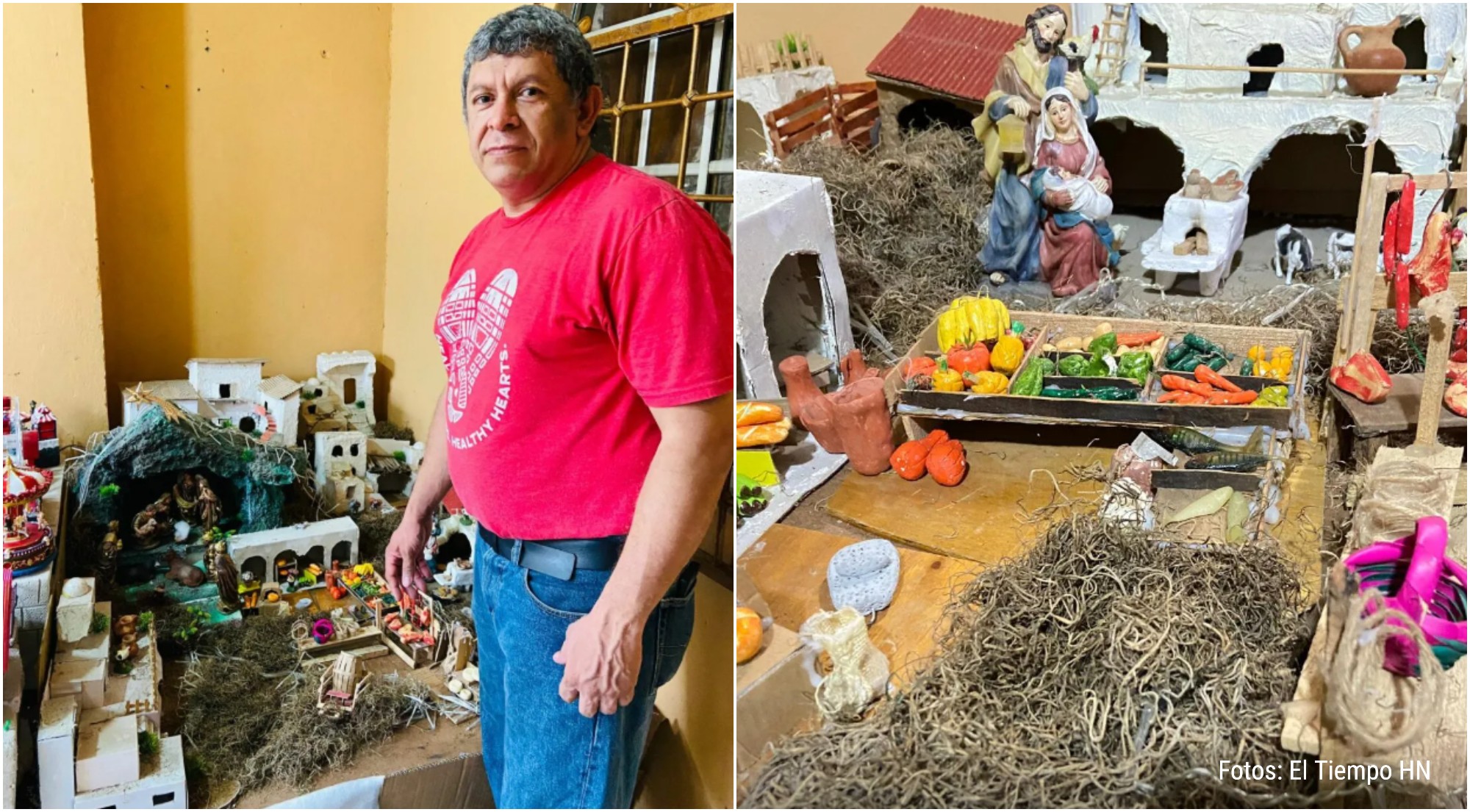 Hondureño realiza un increíble nacimiento que recrea la historia de Belén
