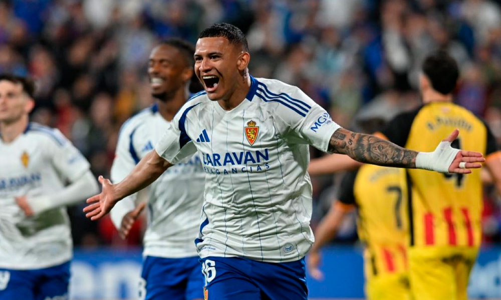 Kervin Arriaga anota su primer gol oficial con la Real Zaragoza
