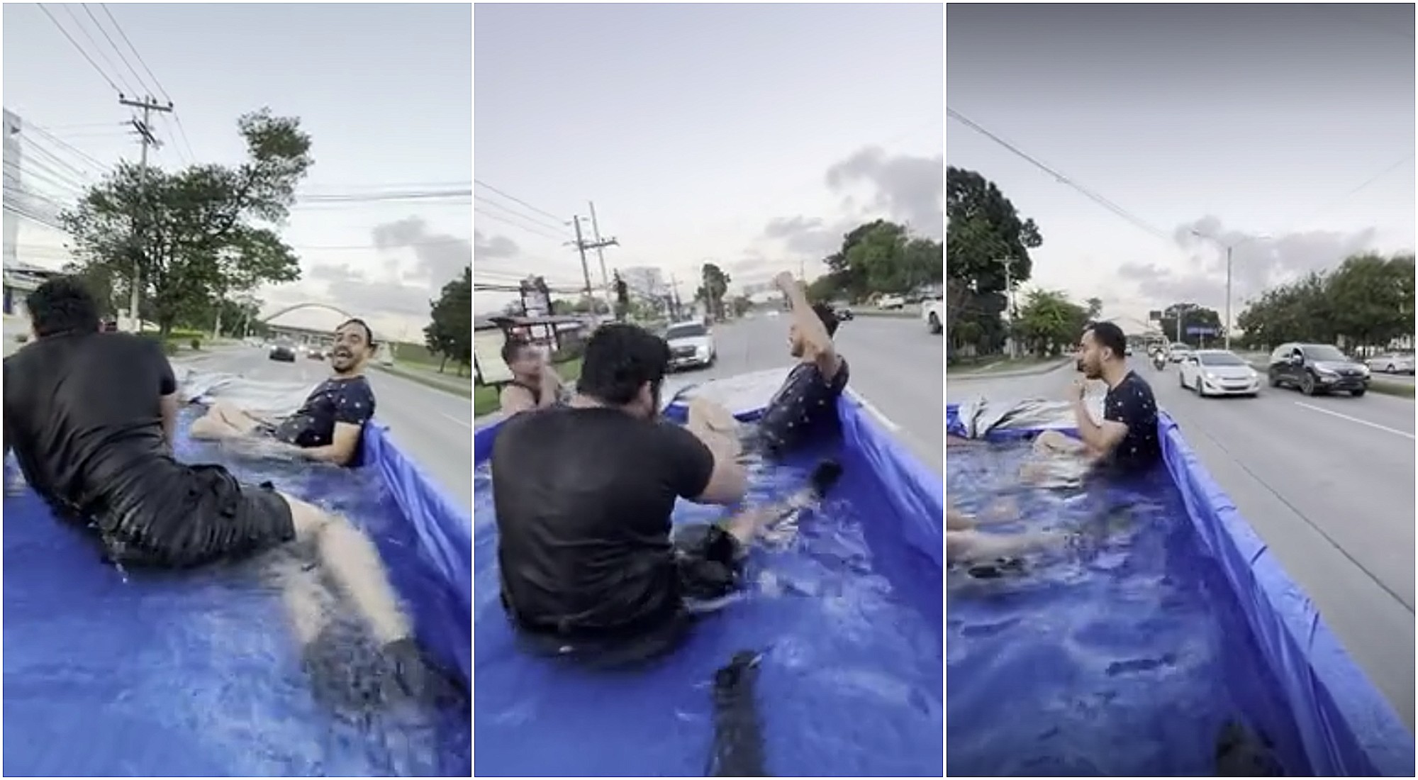 Piscina rodante fue la sensación en San Pedro Sula esta Semana Santa