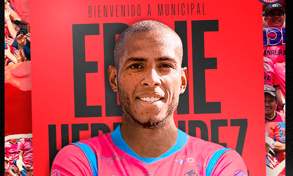 Eddie Hernández es nuevo futbolista del Municipal de Guatemala