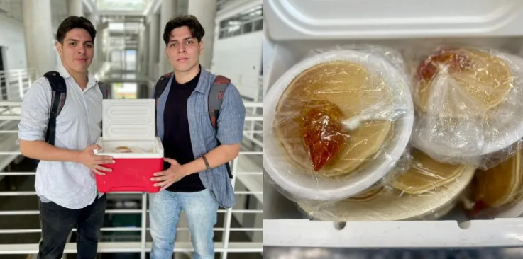Gemelos hondureños venden panqueques para costear sus estudios en la UNAH