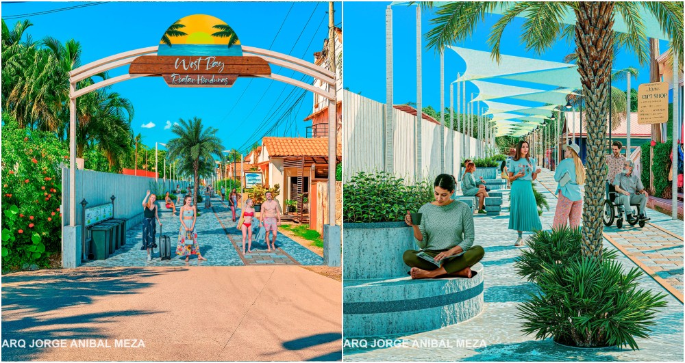Roatán planea proyecto de reconstrucción de la Calle Pública de West Bay