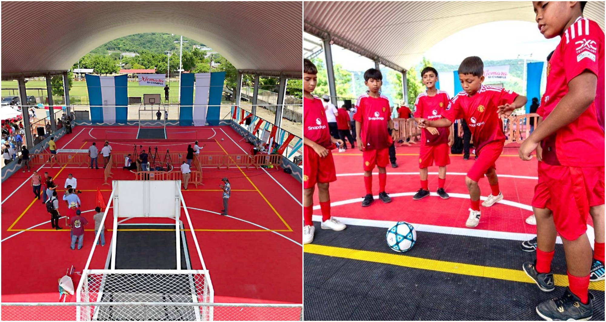 Inauguran la cancha multiusos número 80 en Chamelecón