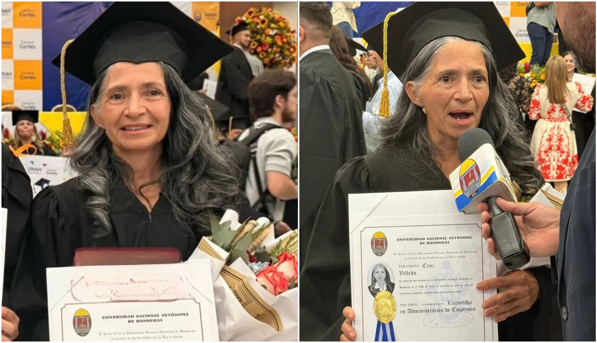 Hondureña se convierte en un ejemplo catracho por su graduación