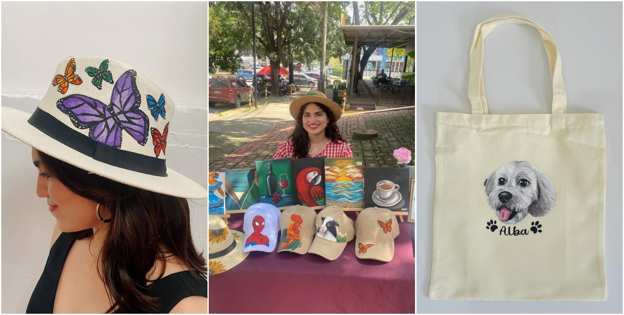 Hondureña triunfa con emprendimiento de productos pintados por ella misma