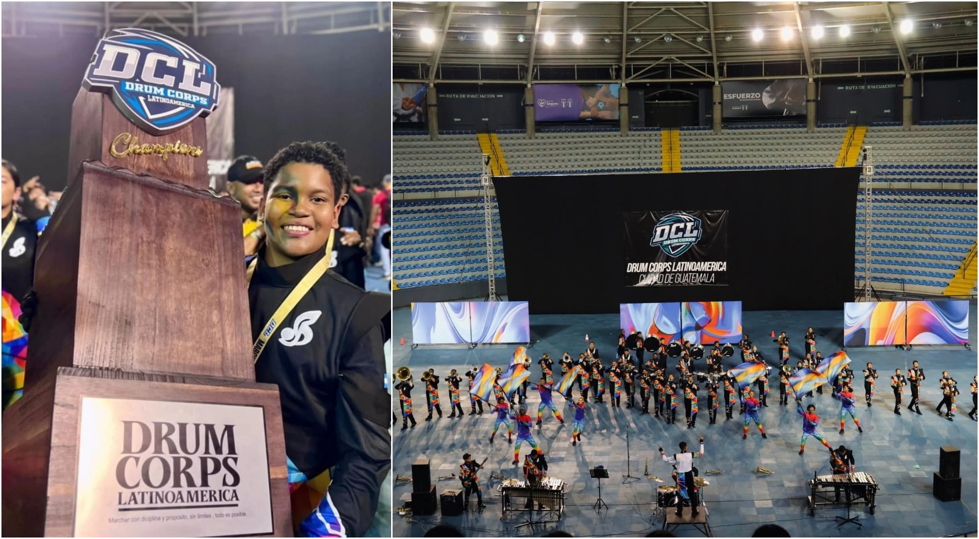 Hondureños ganadores del primer lugar de Drum Corps Latinoamericano