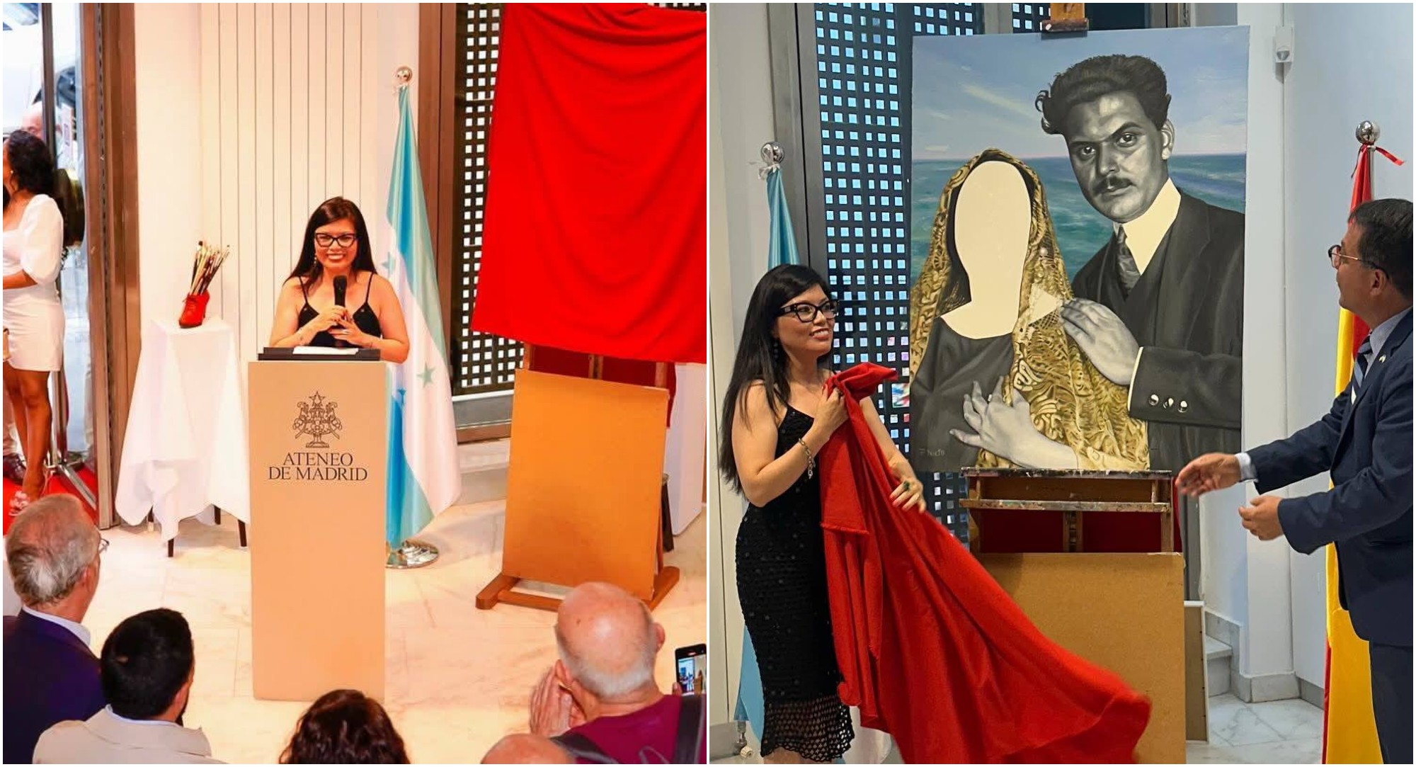 Así fue la expocisión de Patricia Nieto, primera hondureña en exponer en el Ateneo de Madrid