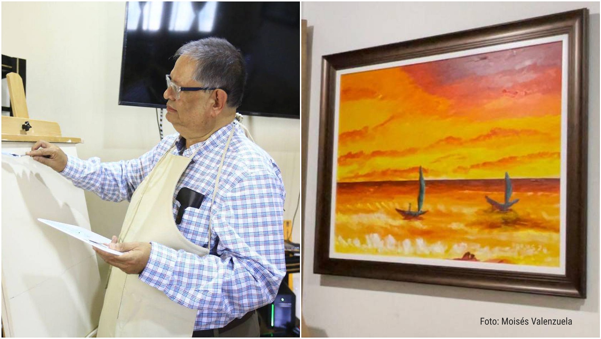 Hondureño retomó su pasión por el arte a los 70 años demostrando que no hay límites