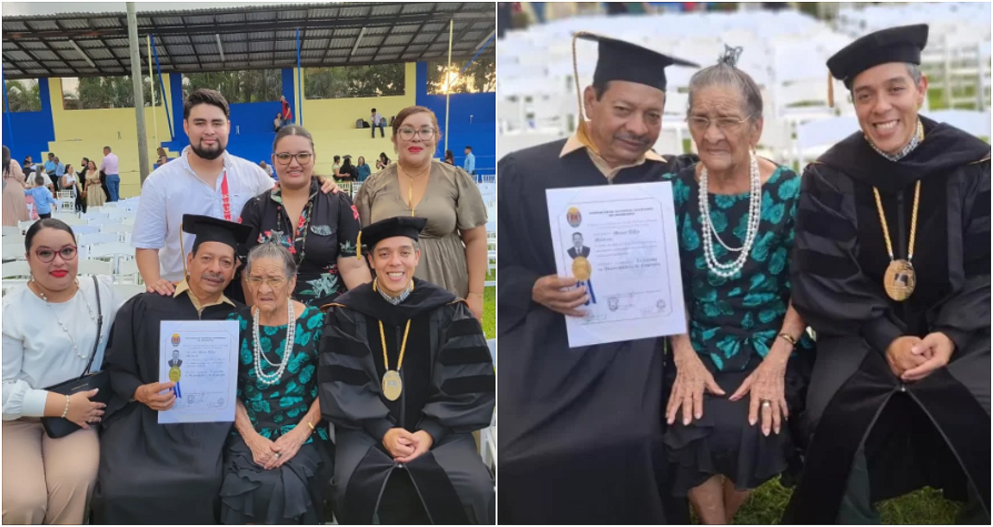 Hondureño Don Marco Tulio se gradúa de la UNAH a los 65 años