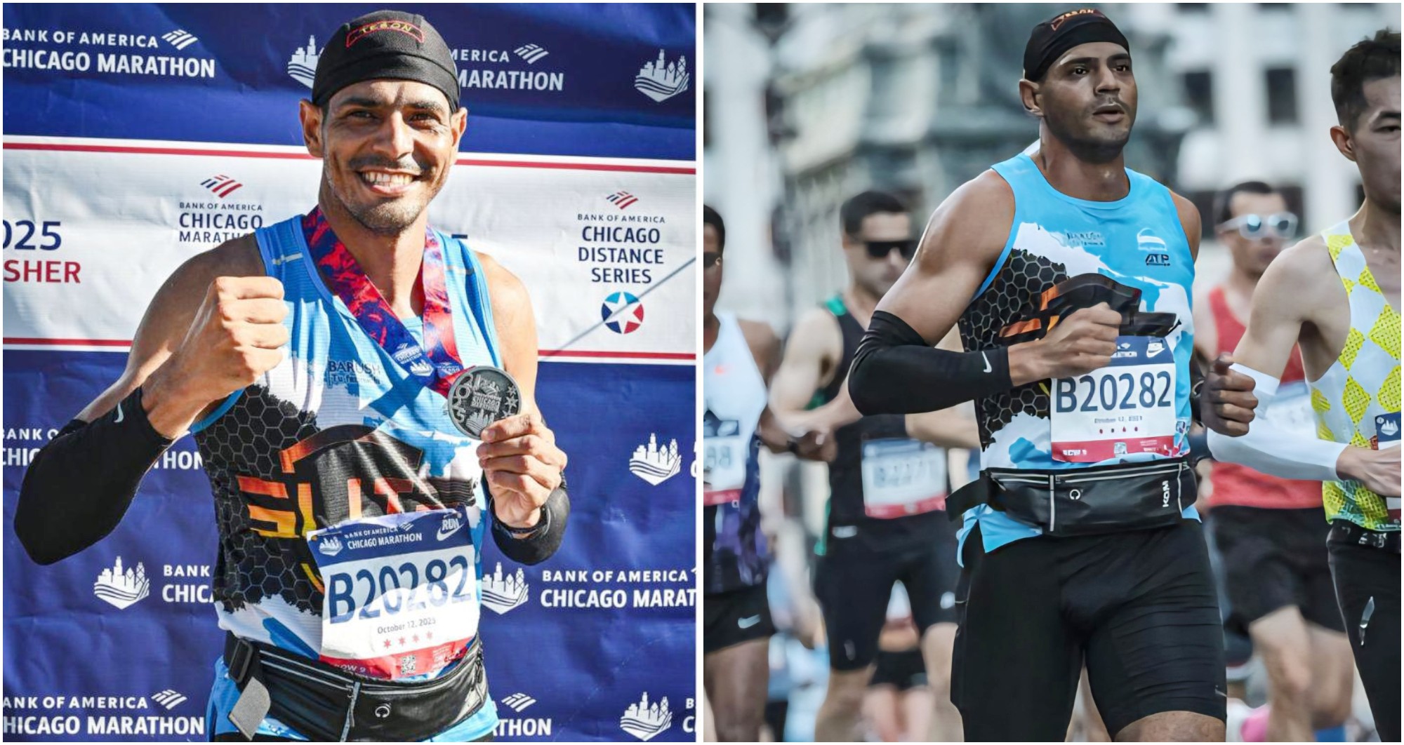 Hondureño Melvin Rivas completó la Maratón de Chicago y clasificó a la Major de Boston