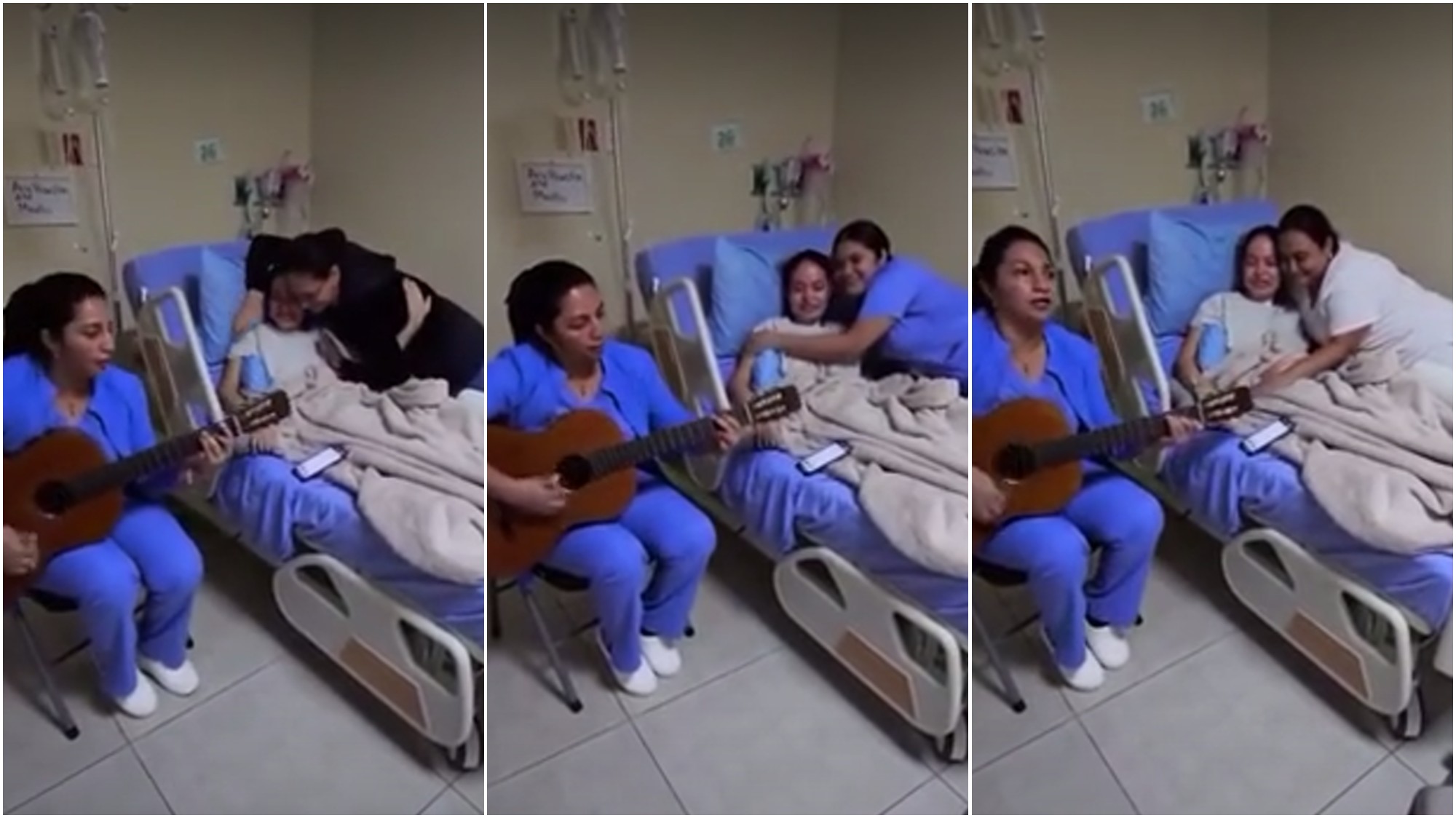 Enfermeras cantan a paciente que pasó su cumpleaños en hospital