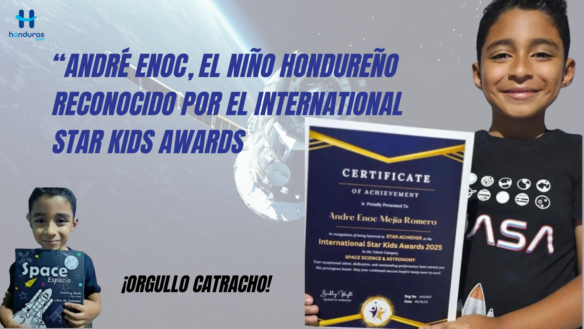 André Enoc : El niño hondureño reconocido por el International Star Kids Awards