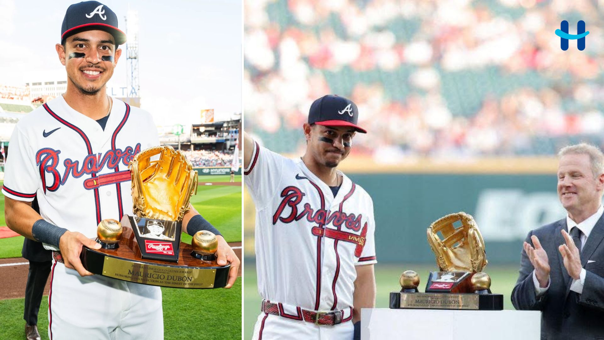 Mauricio Dubón recibe homenaje en Atlanta tras ganar su segundo guante de oro