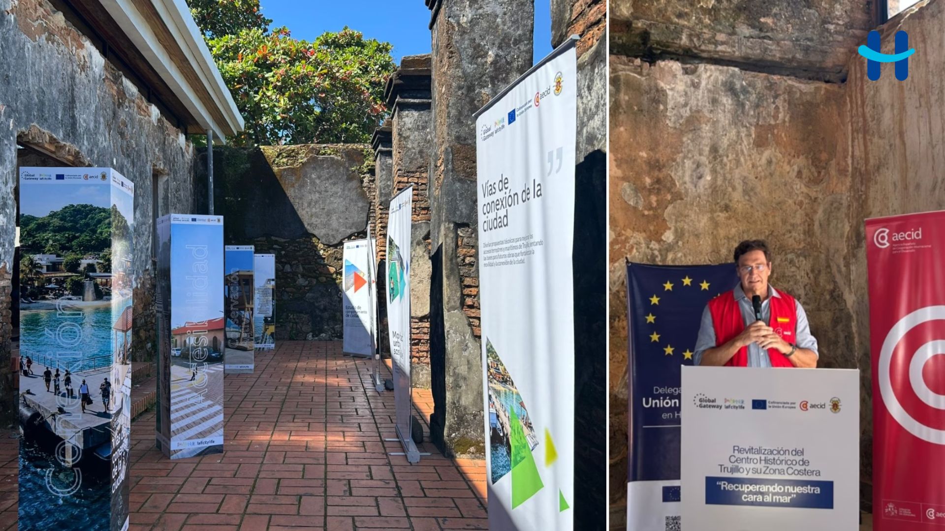 Renuevan el histórico Parque Colón en el centro de Trujillo