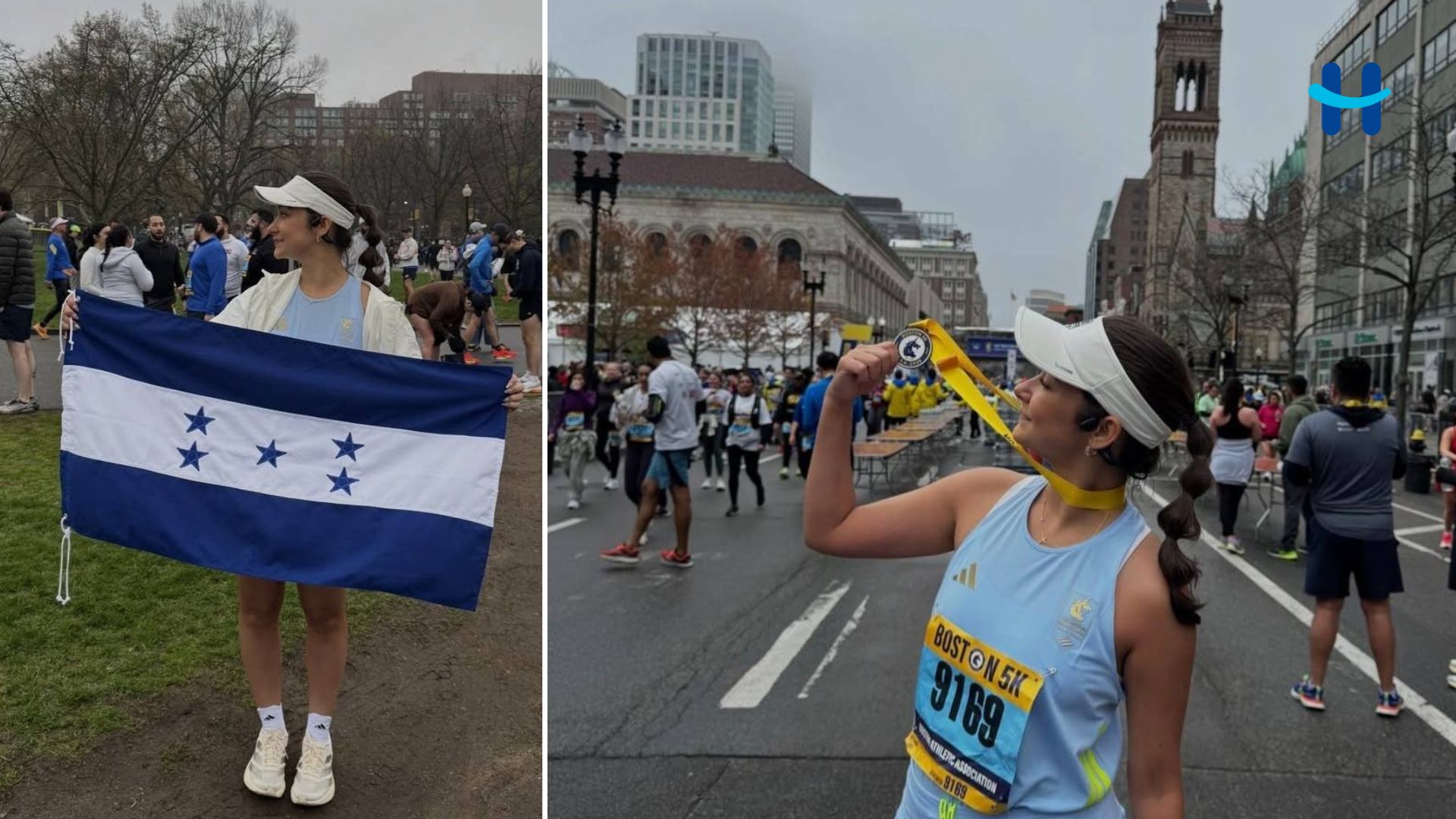 Runner Hondureña Ivanka Mastahinich participo en el Boston 5K