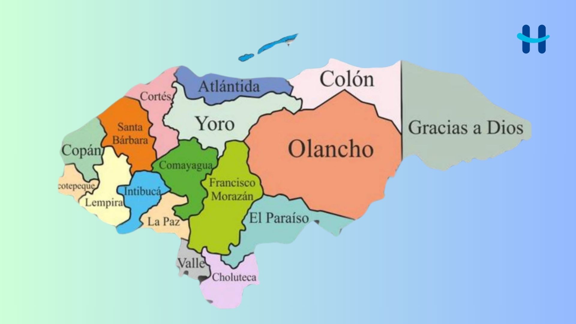 Qué significan los nombres de los departamentos de Honduras