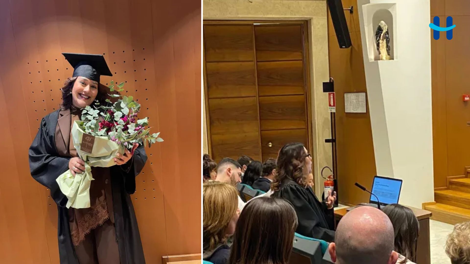 Hondureña Graciela Bográn obtiene nota máxima en máster en Italia