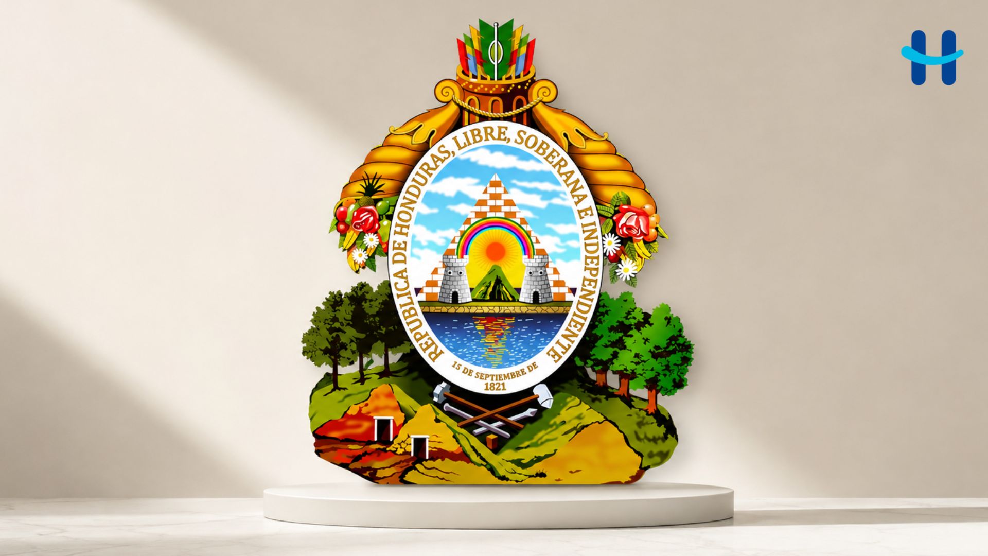 ¿Quién diseñó el Escudo Nacional de Honduras y qué significa?
